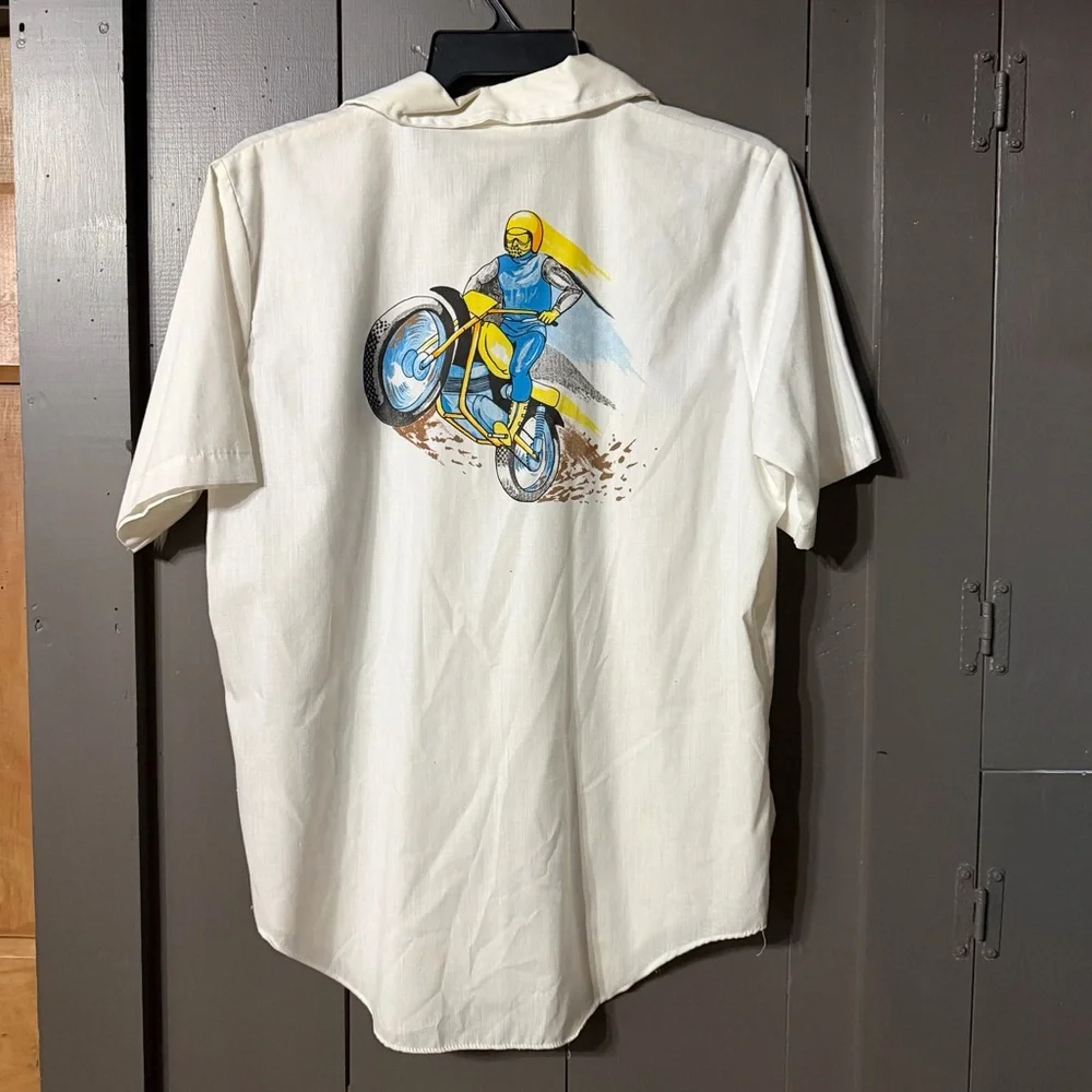 Vintage Motorcycle Print Tee! My Grandfathers old tees! Never worn! 70’s